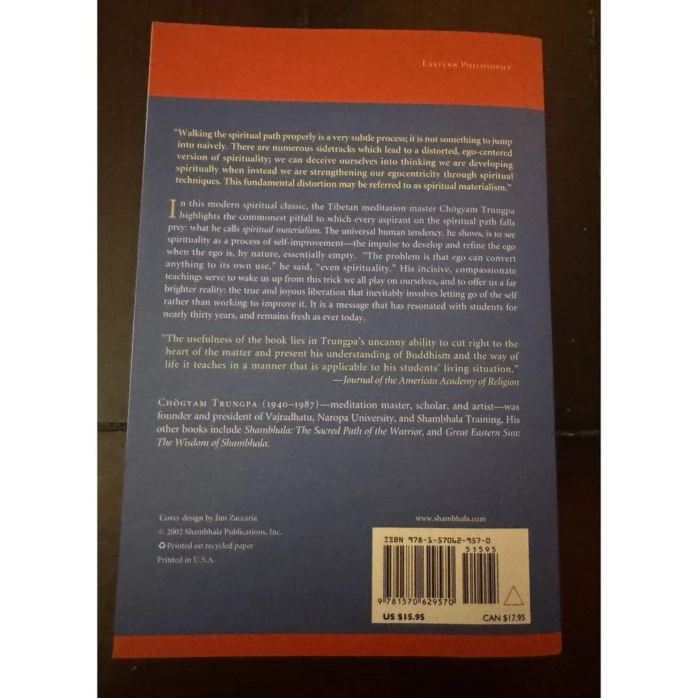 Cutting Through Spiritual Materialism Chogyam Trungpa PB 2002 Shambhala Classics